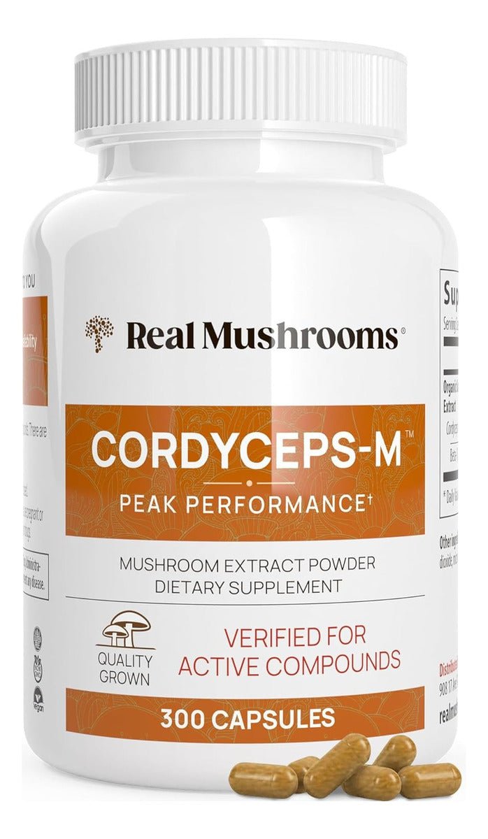 Real Mushrooms™ Cordyceps - M Peak Performance 300 Cápsulas - Hi Vitamins