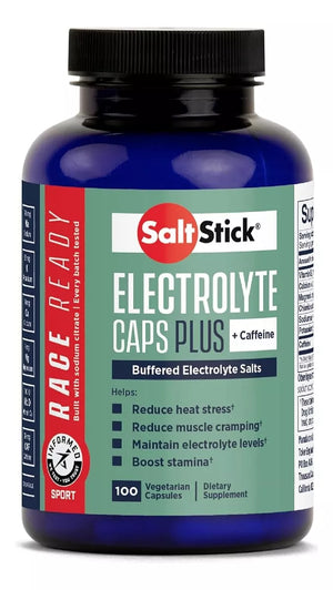 SALTSTICK ELECTROLYTE CAPS PLUS + CAFFEINE  100 CAPSULES