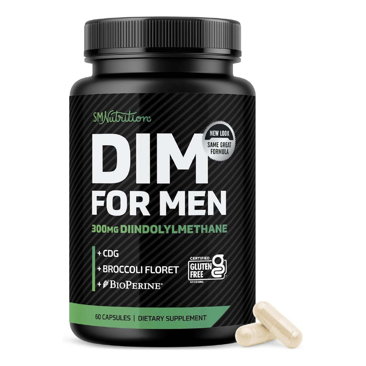 SMNutrition DIM para Hombres 60 Cápsulas 300 mg Apoyo Balance Hormonal Energía y Fitness Masculino - Hi Vitamins