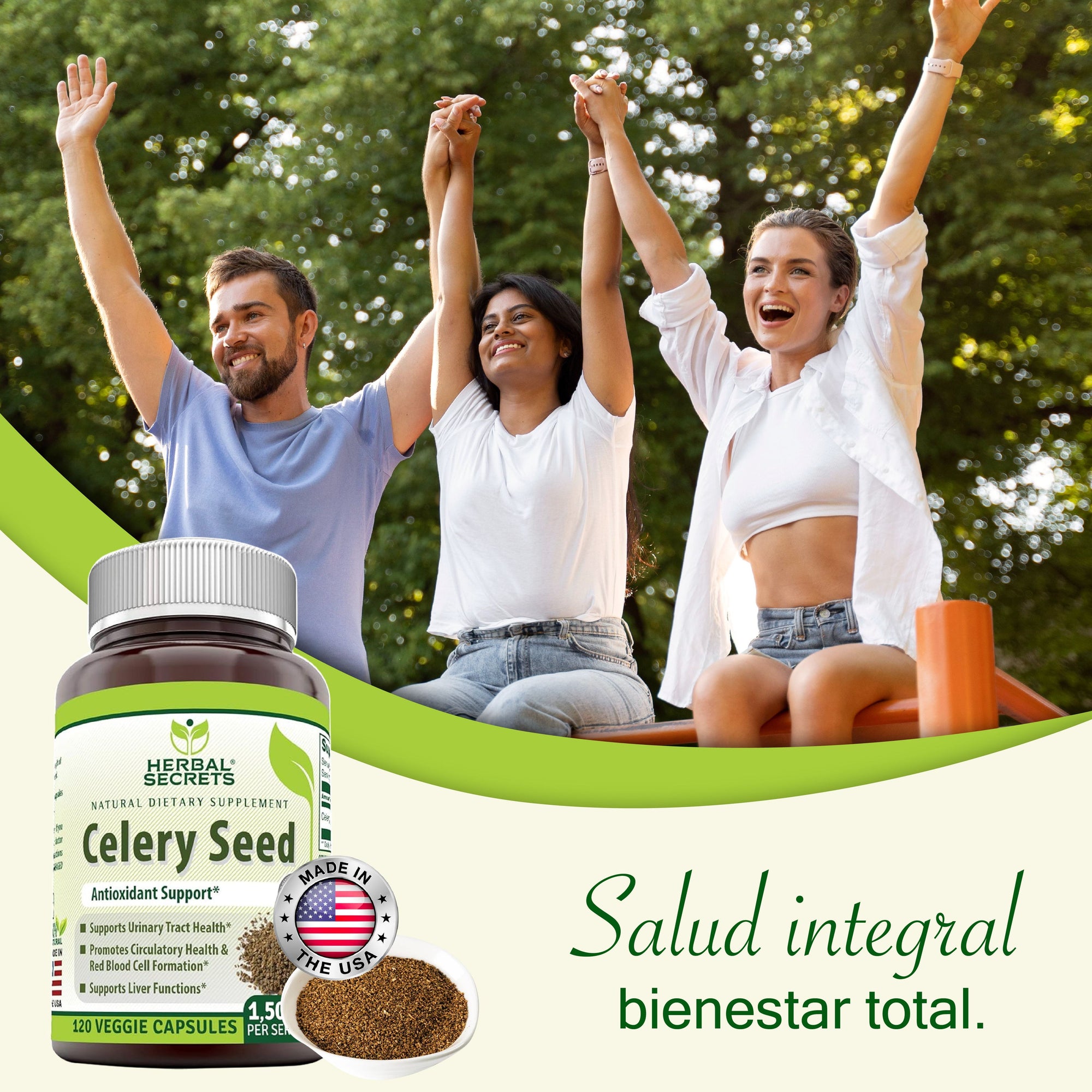 Herbal Secrets ® Celery Seed 1500mg 120 Capsules