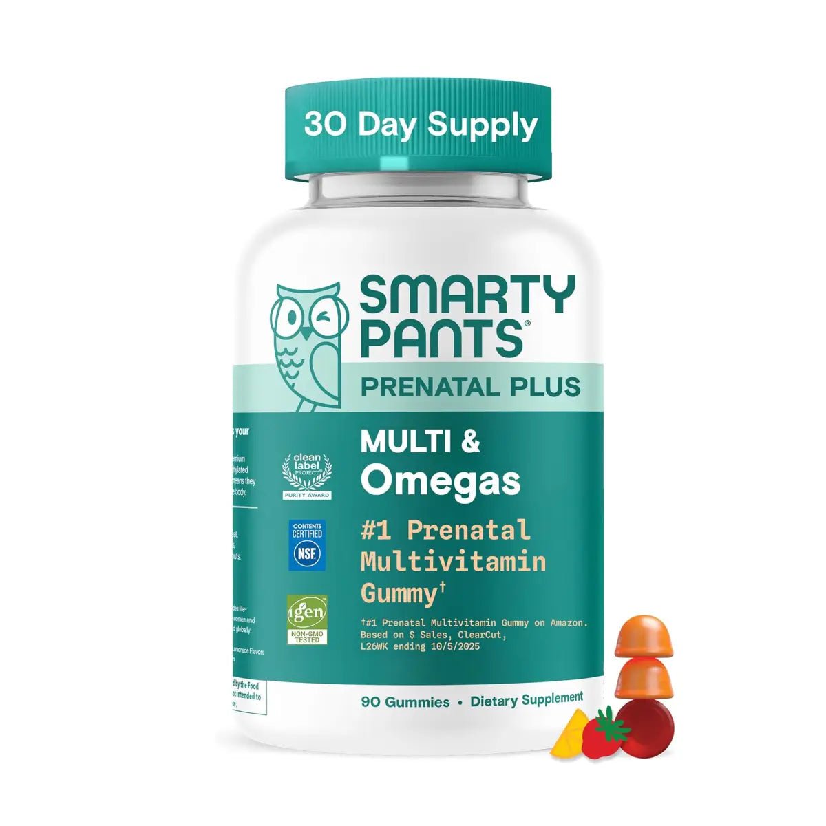 SmartyPants Prenatal Plus Multi &amp; Omegas 90 Gomitas - Hi Vitamins
