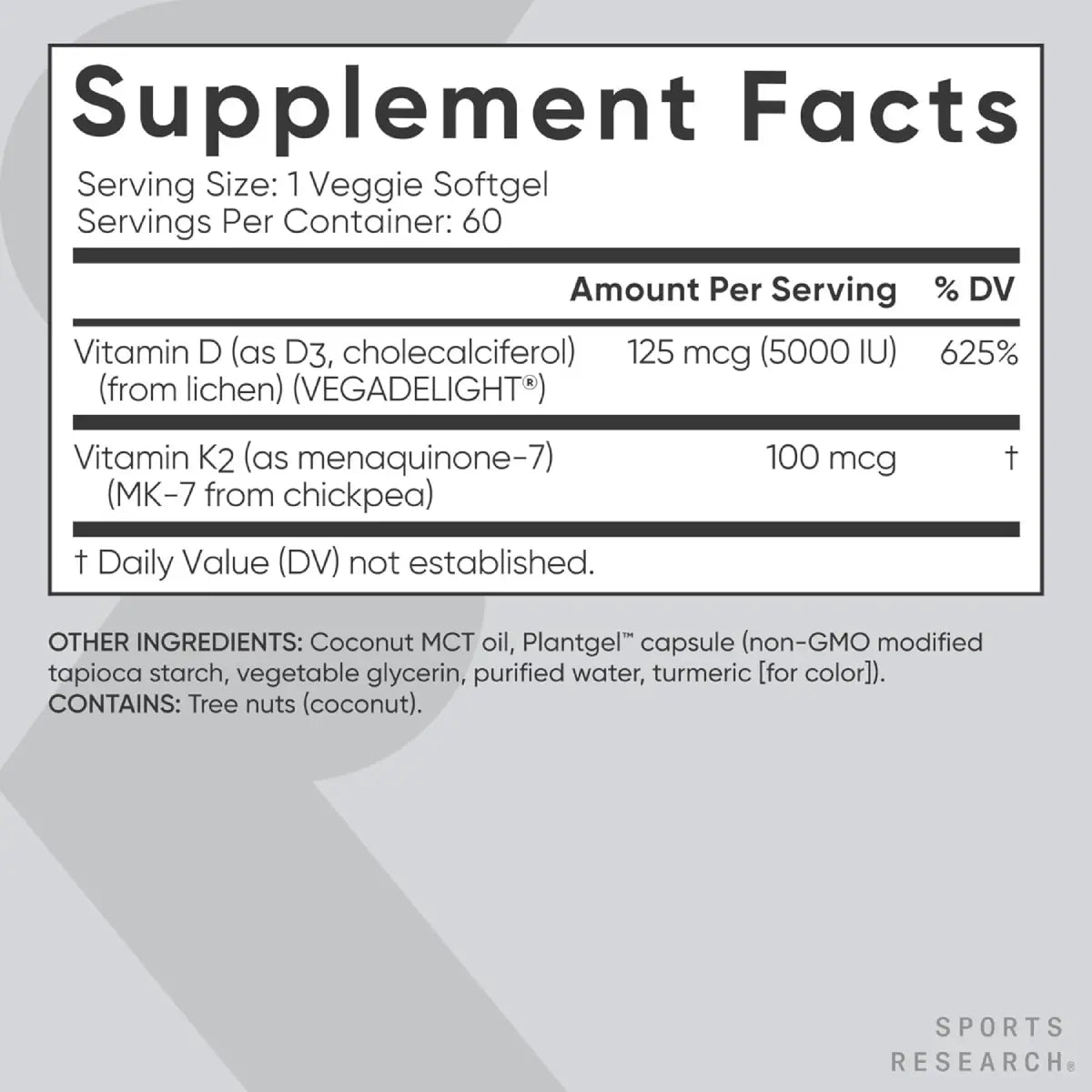 Sports Research® Vitaminas K2 + D3 - Hi Vitamins