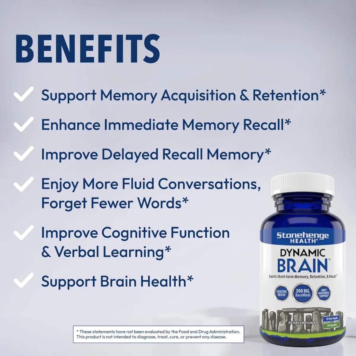 Stonehenge Health® Dynamic Brain 300 Mg 60 Cápsulas - Hi Vitamins