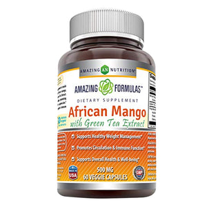 AMAZING NUTRITION AFRICAN MANGO WITH GREEN TEA EXTRACT 500 MG 60 CAPSULES