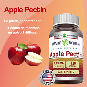 AMAZING NUTRITION APPLE PECTIN 1400 MG 120 CAPSULES