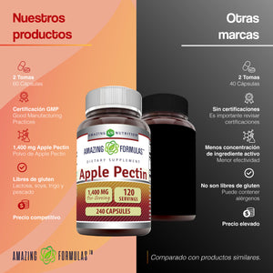 AMAZING NUTRITION APPLE PECTIN 1400 MG 120 CAPSULES