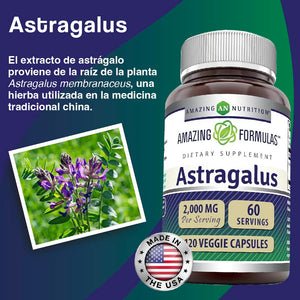 AMAZING FORMULAS ASTRAGALUS 2000MG 120 CAPSULES