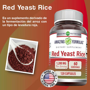 AMAZING FORMULAS RED YEAST RICE 1200MG 120 CAPSULES