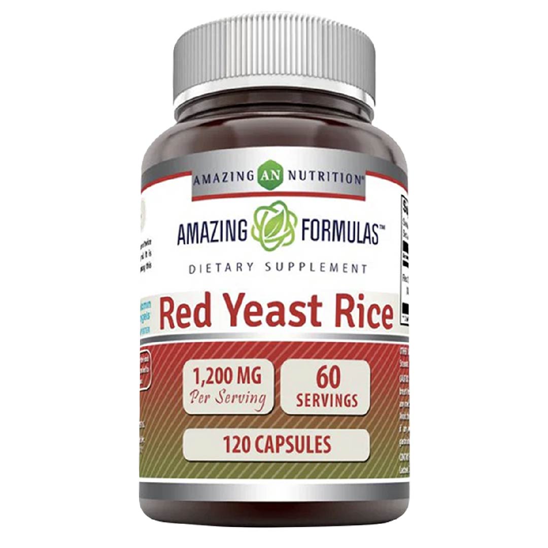 Amazing Nutrition Red Yeast Rice 1200mg 120 Cápsulas - Hi Vitamins