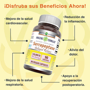 AMAZING FORMULAS SERRAPEPTASE 12000IU BOTE 90 CAPSULES