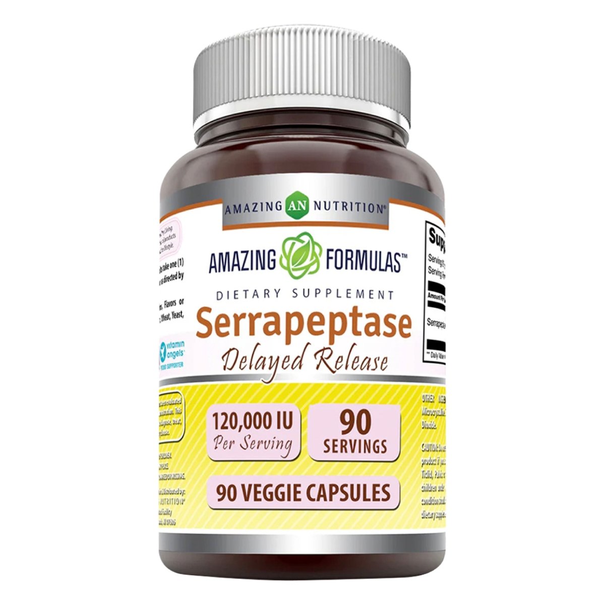 Amazing Formulas Serrapeptasa 120 000 IU 90 Cápsulas - Hi Vitamins
