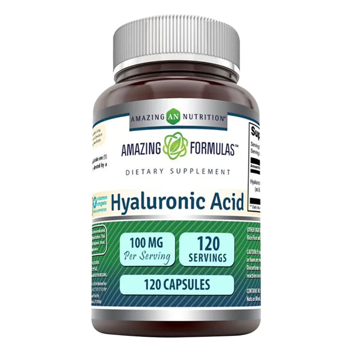 Amazing Nutrition Hyaluronic Acid 100mg 120 Cápsulas - Hi Vitamins