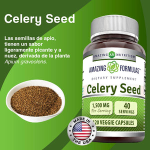 AMAZING FORMULAS CELERY SEED 1500MG 120 CAPSULES