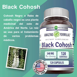 AMAZING FORMULAS BLACK COHOSH 540 MG 120 CAPSULES