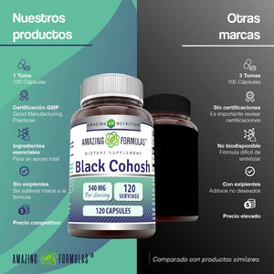 AMAZING FORMULAS BLACK COHOSH 540 MG 120 CAPSULES