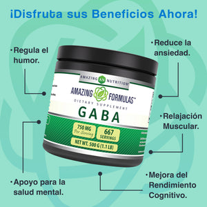 AMAZING FORMULAS GABA POWDER 500 G 667 SERVINGS