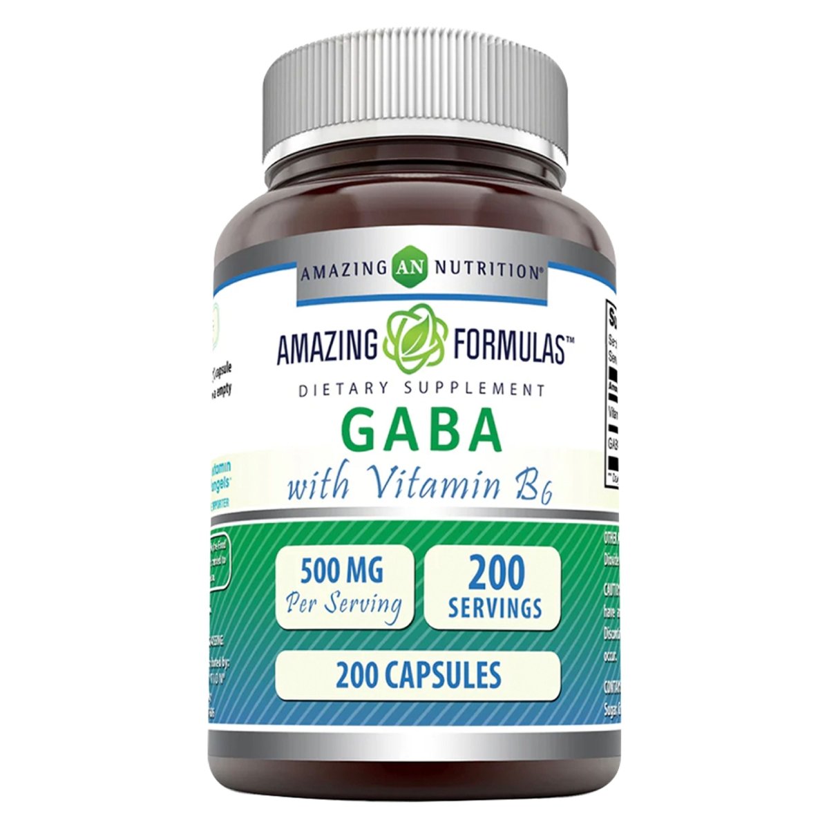 Amazing Nutrition Gaba 500mg 200 Cápsulas - Hi Vitamins