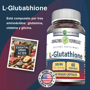 AMAZING FORMULAS GLUTATHIONE 500 MG 60 CAPSULES