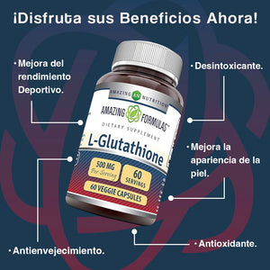 AMAZING FORMULAS GLUTATHIONE 500 MG 60 CAPSULES