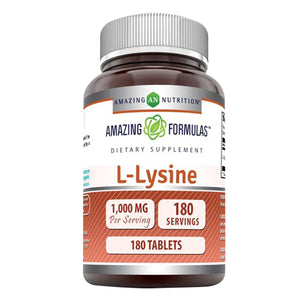 AMAZING NUTRITION L-LYSINE 1000 MG 180 TABLETS