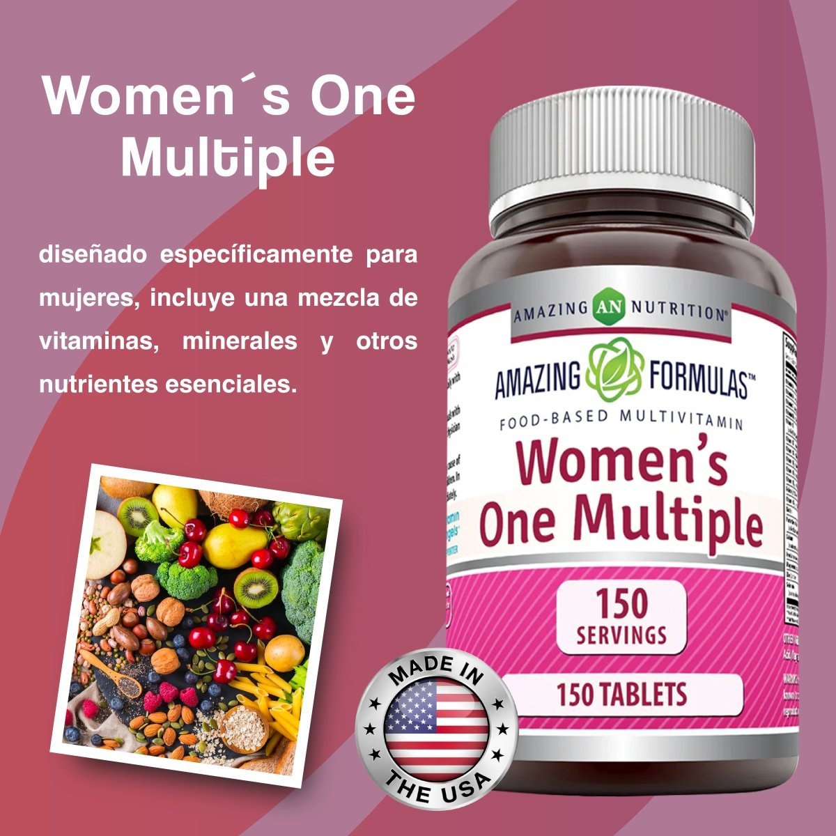 Amazing Formulas Womens' One Multiple 150 Tabletas - Hi Vitamins