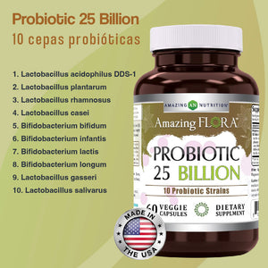 AMAZING NUTRITION FLORA PROBIOTIC 25 BILLION 60 CAPSULES