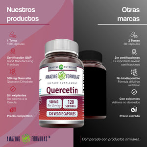 AMAZING FORMULAS QUERCETIN 500 MG  120 CAPSULES