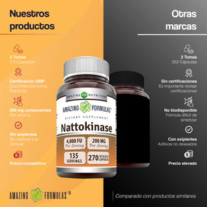 AMAZING FORMULAS NATTOKINASE 100 MG  270 CAPSULES