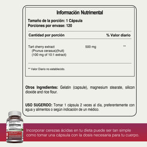 Amazing Formulas Tart Cherry 1000 Mg Antioxidante  120 Cáps