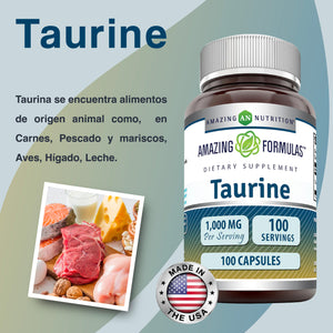 AMAZING NUTRITION TAURINE 1000 MG 100 CAPSULES