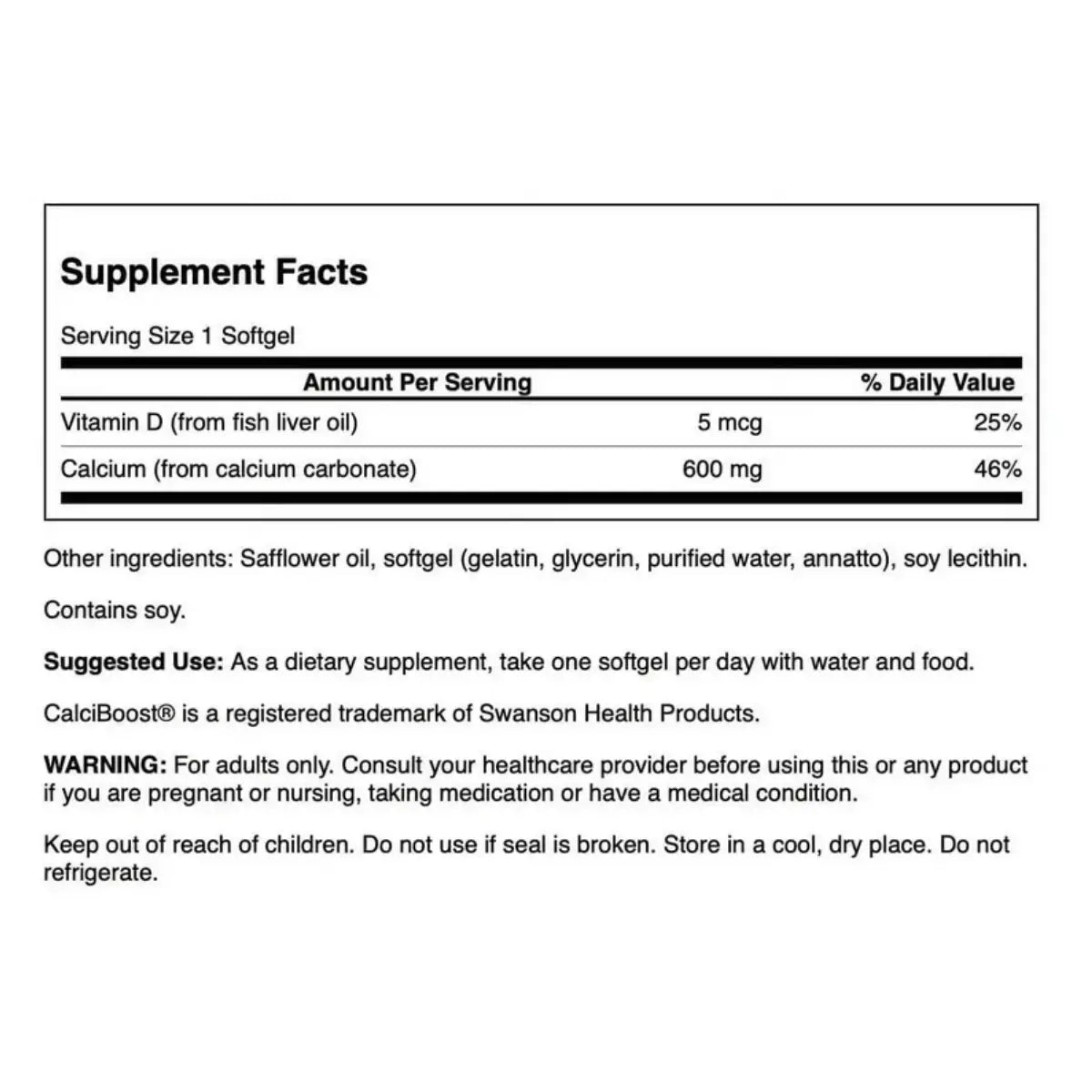 Swanson CalciBoost 120 Softgels - Hi Vitamins