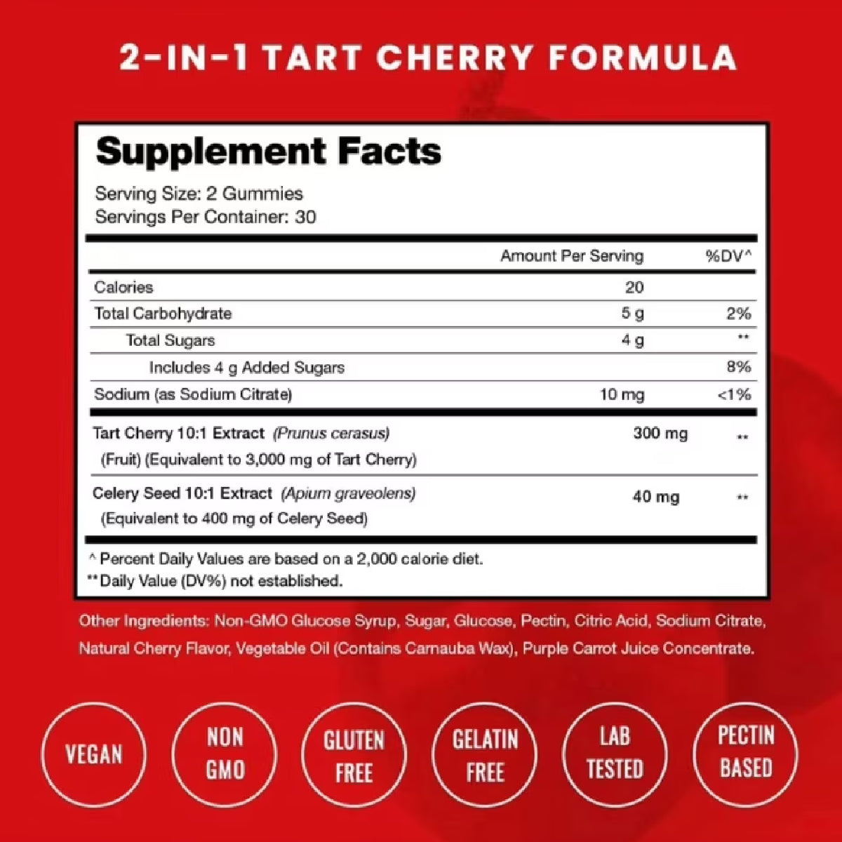 Nutra Champs Tart Cherry 3000 mg 60 Gomitas Veganas Apoyo Articulaciones, Recuperación Muscular y Descanso