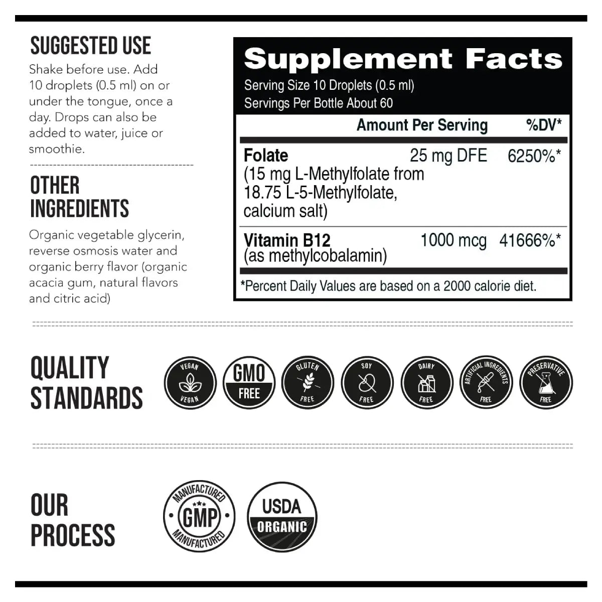 Triquetra Health 5 - MTHF + Methyl B12 1fl Oz sabor a Bayas - Hi Vitamins