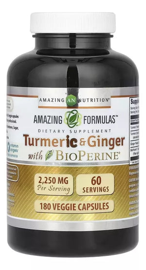 AMAZING FORMULAS TURMERIC GINGER 2250 MG 100 CAPSULES