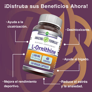 AMAZING FORMULAS L-ORNITHINE 1500 MG 120 CAPSULES