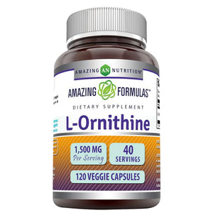 AMAZING FORMULAS L-ORNITHINE 1500 MG 120 CAPSULES