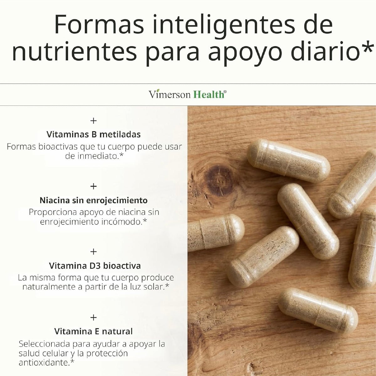 Vimerson Health Multivitamínico para Mujer 60 Cápsulas Apoyo Energía, Inmunidad, Cabello, Piel y Balance Hormonal - Hi Vitamins