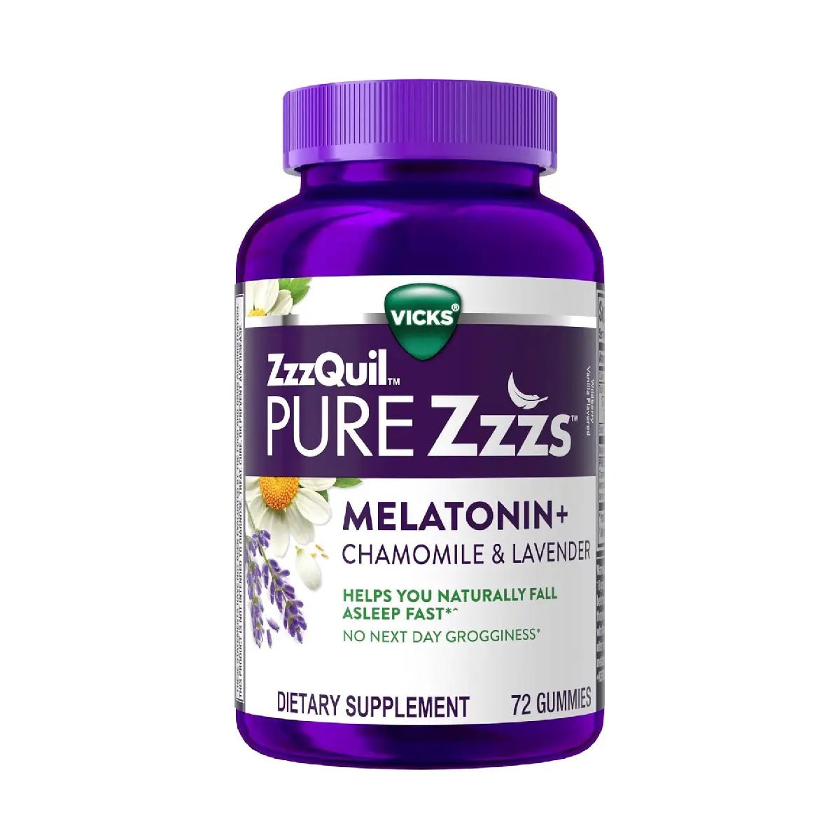 Vicks ZzzQuil Pure Melatonina 72 Gomitas 2 mg - Hi Vitamins