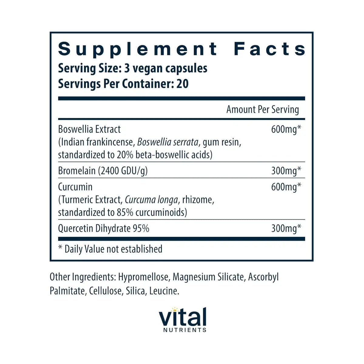 Vital Nutrients BCQ 60 Cápsulas - Hi Vitamins