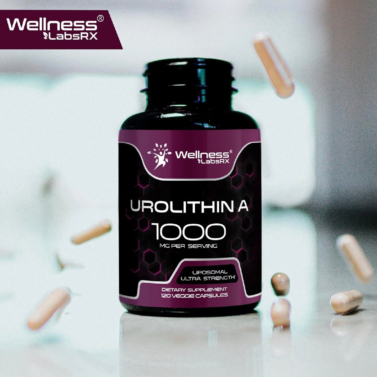 Wellness LabsRx Urolitina A 1000 mg 120 Cápsulas Apoyo Energía Celular Salud Muscular y Función Mitocondrial - Hi Vitamins