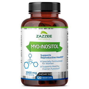 ZAZZEE NATURALS MYO-INOSITOL 2000 MG 120 CAPSULES