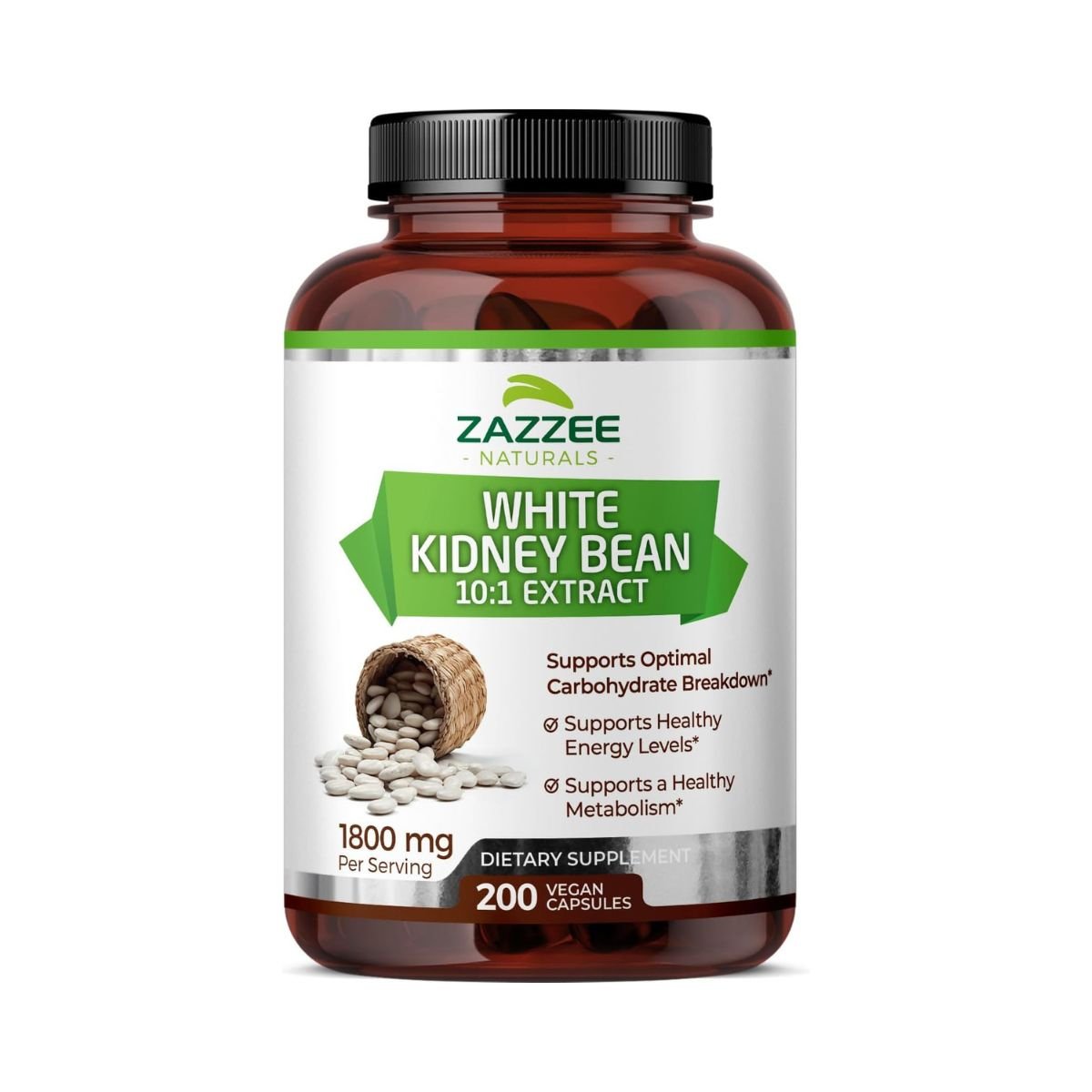 Zazzee White Kidney Bean 1800 Mg 200 Cápsulas - Hi Vitamins