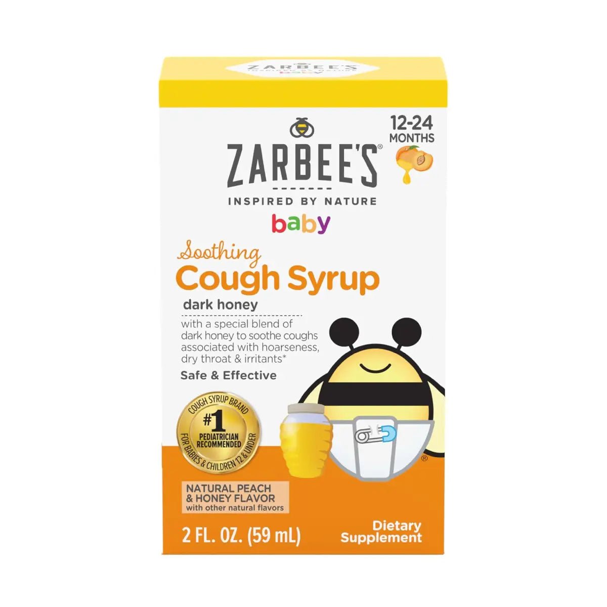 Zarbee’s Baby Soothing Cough Syrup 59 ml sabor Melocotón - Hi Vitamins