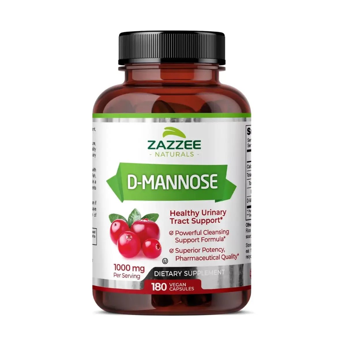 Zazzee Naturals D - Mannose 1000 Mg 180 Cápsulas - Hi Vitamins