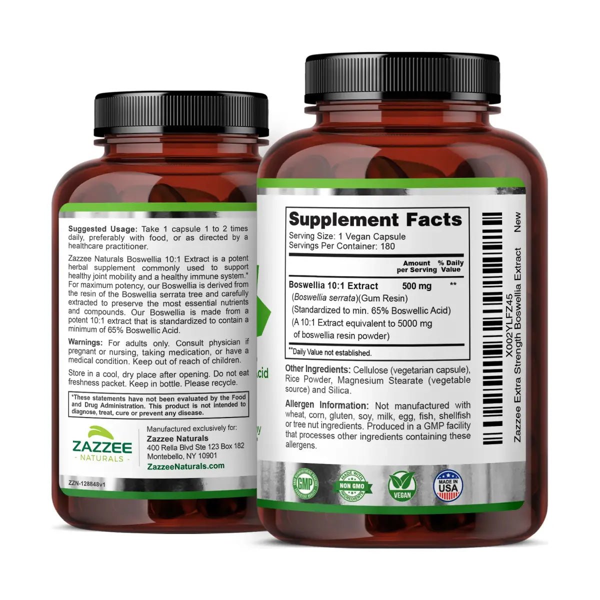 Zazzee Naturals Extra Strength Boswellia 5000 Mg 180 Cápsulas - Hi Vitamins