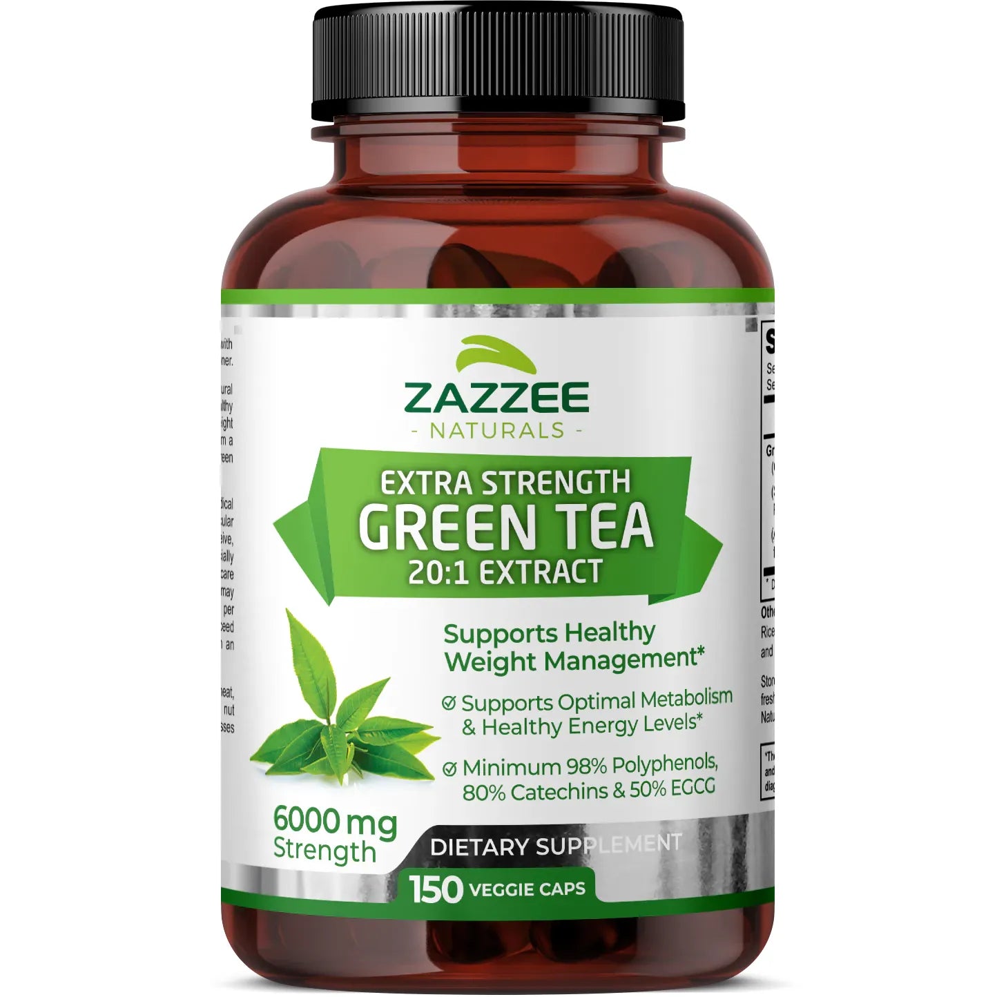 Zazzee Naturals Té Verde 6000 Mg 150 Cápsulas - Hi Vitamins