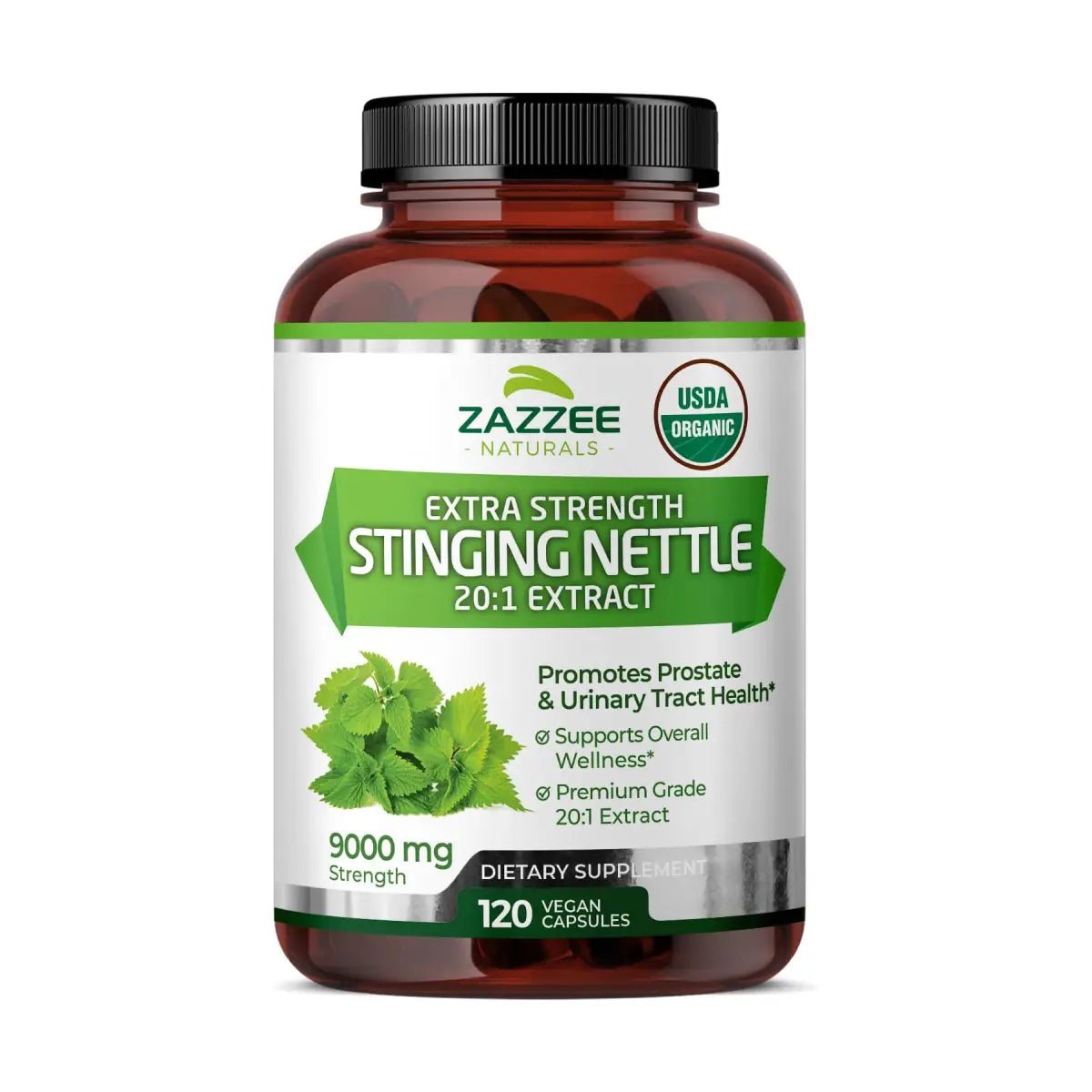 Zazzee Ortiga (Stinging Nettle) 9000 mg 120 Cápsulas - Hi Vitamins