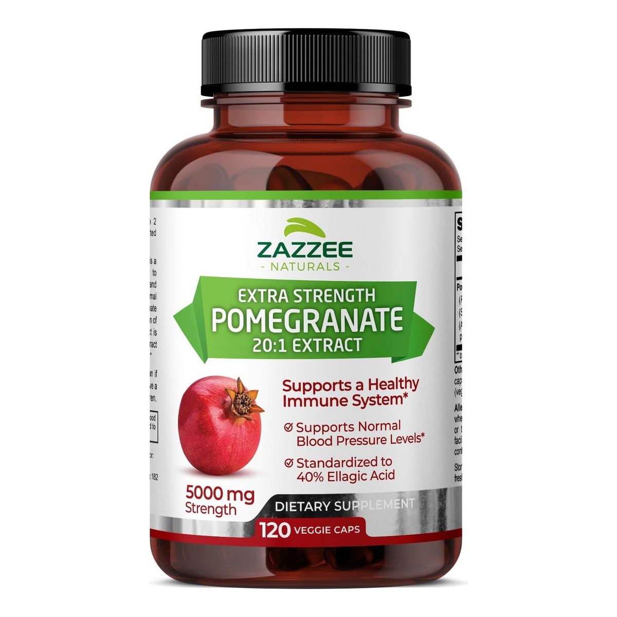 Zazzee Naturals Extra Strength Pomegranate 5000mg 120 Cápsulas - Hi Vitamins