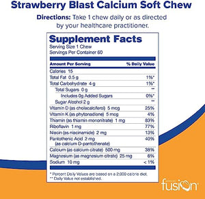 BARIATRIC FUSION® STRAWBERRY CALCIUM 60 SOFT CHEWS