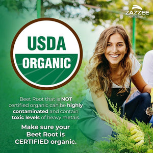 ZAZZEE NATURALS BEET ROOT 8000 MG 120 CÁPSULAS